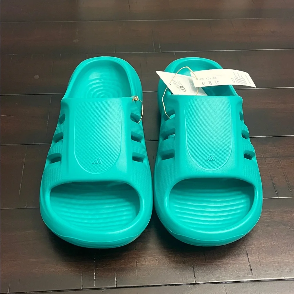 Adidas Adifom IIInfinity Slides Sandals Shoes Teal JQ2637 Mens Size 9 Women’s 10